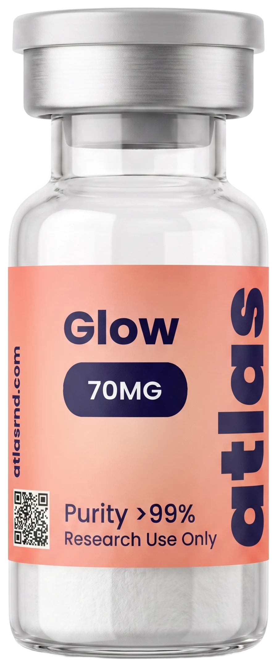 Glow 70MG research vial