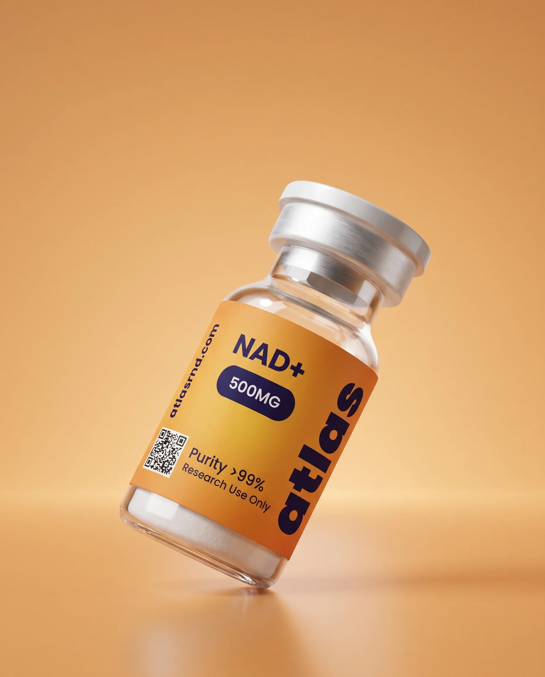 NAD+ research vial, studio product photo