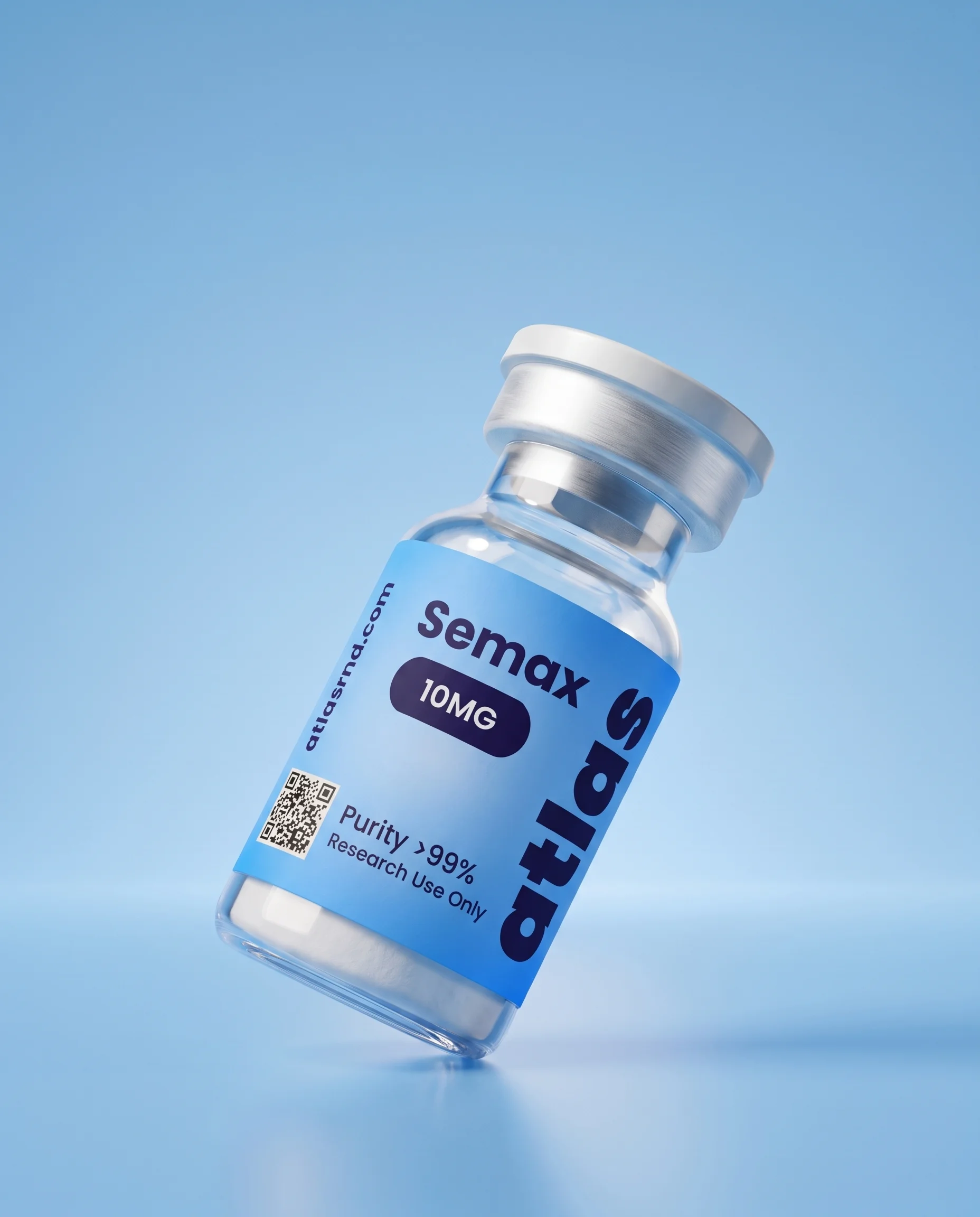 Semax research vial, studio product photo